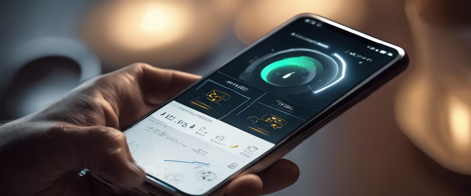 Smartphone controlling smart lighting